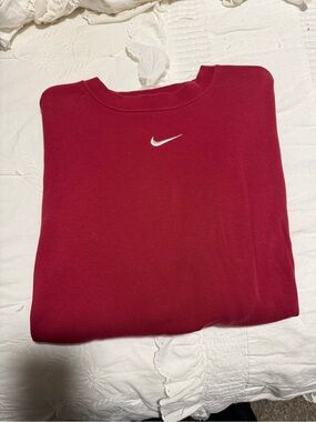Nike Red Sweatshirt with White Nike Tag